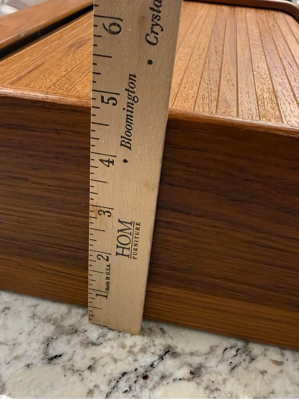 VTG Oak Wood Tambour Roll Top Desk Organizer Mail Sorter ALS Industries MCM